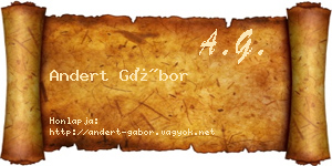 Andert Gábor névjegykártya