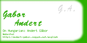 gabor andert business card
